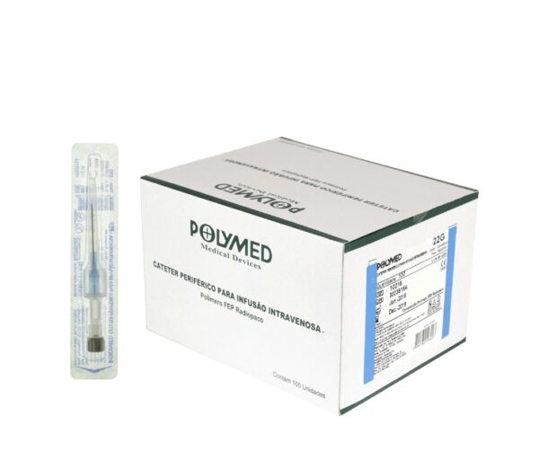 Cateter Periférico Intravenoso 22G Jelco Com 01 Unidade - Polymed - Image 2